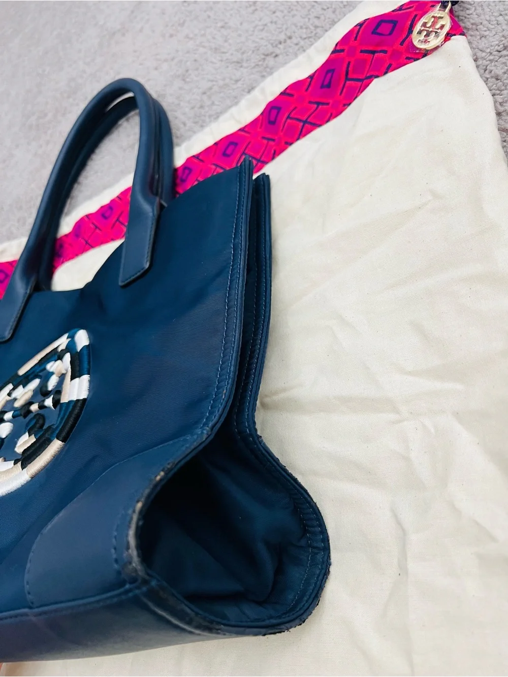 Tory Burch navy tote